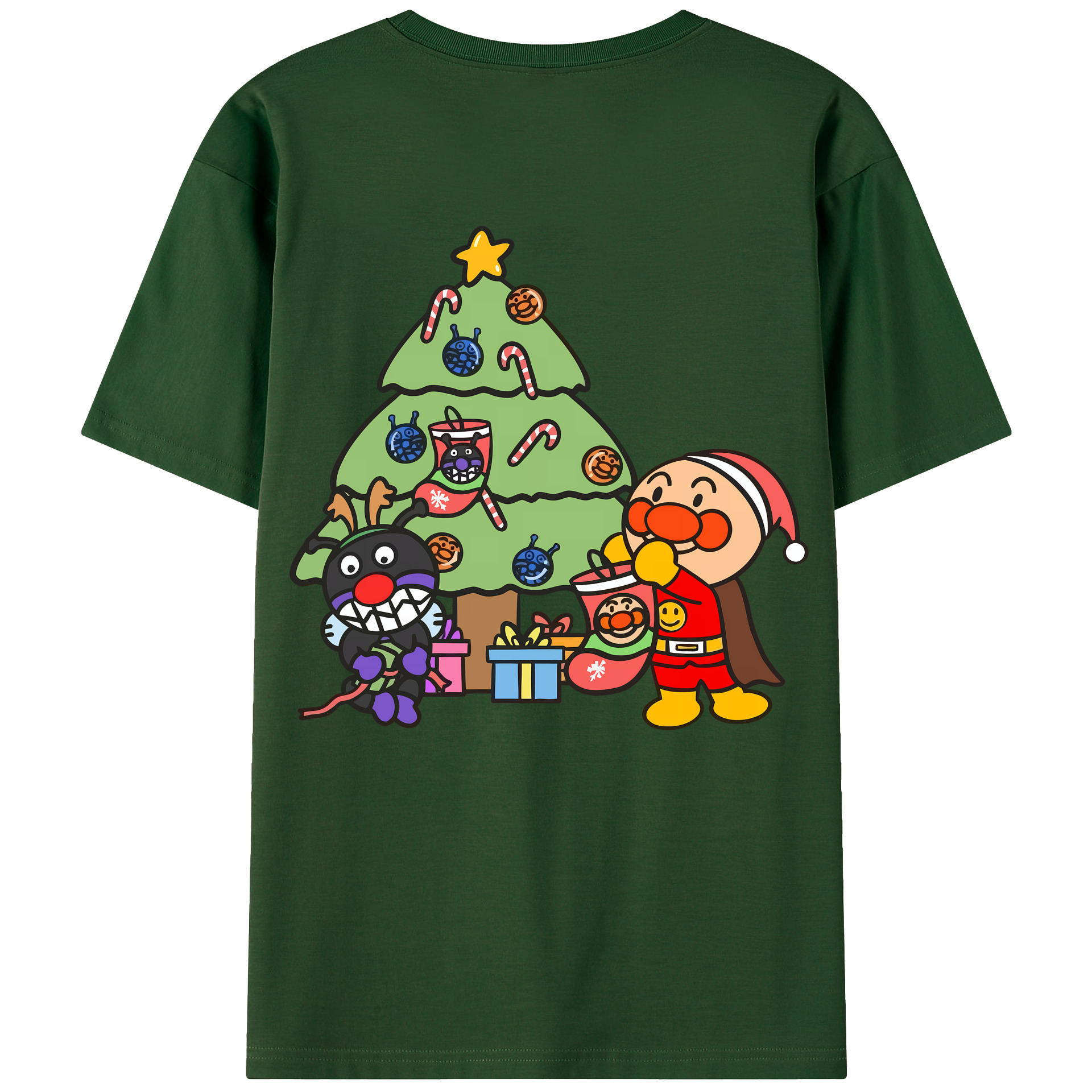 （画像用） アンパンマン Anpanman 綿100％半袖Tシャツ（背面プリント）